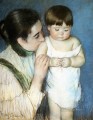 Young Thomas And His Mother mothers children Mary Cassatt